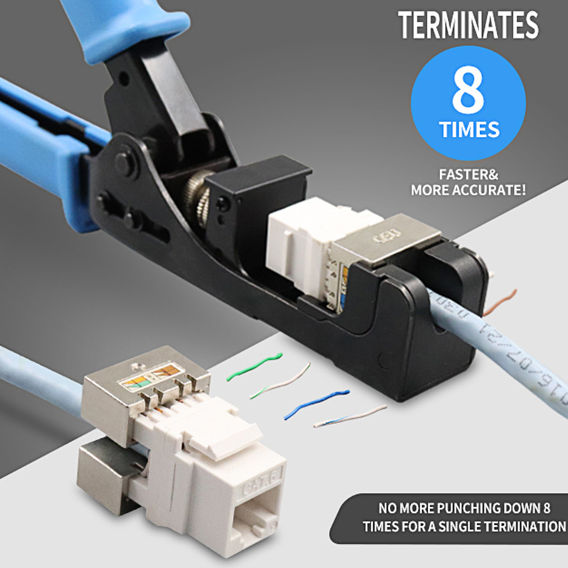 RJ45 Keystone Jack Punch Down Prędkość zacisku na 180 stopni PX-T-DS