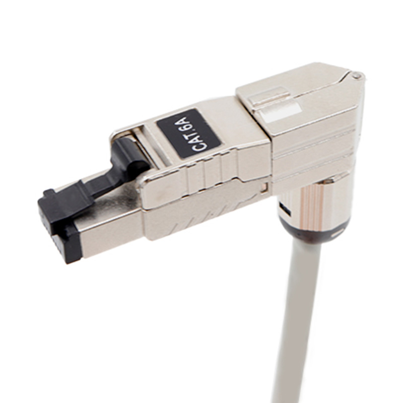 Beznarzędziowy moduł sieciowy CAT6A STP 90 stopni